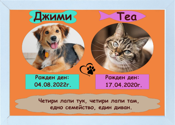 Визитка на домашни любимци